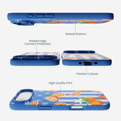 Electric Blue Tarocco Orange Tile iPhone Air Case