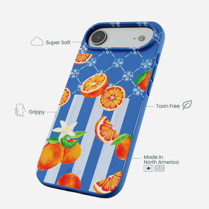 Electric Blue Tarocco Orange Tile iPhone Air Case