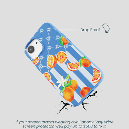 Electric Blue Tarocco Orange Tile iPhone 16e/17e Case