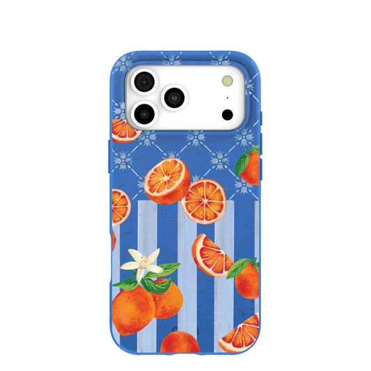 Electric Blue Tarocco Orange Tile iPhone 17 Pro Max Case
