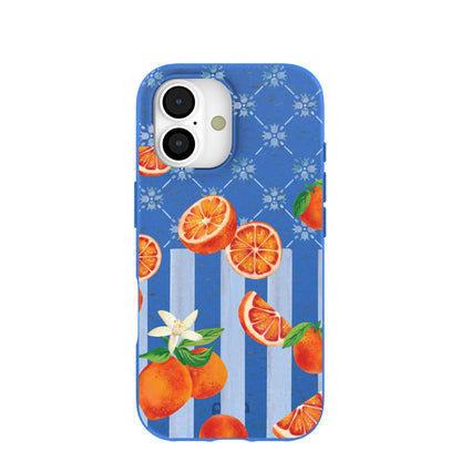 Electric Blue Tarocco Orange Tile iPhone 17 Case