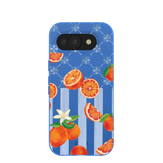 Electric Blue Tarocco Orange Tile Google Pixel 10a Case