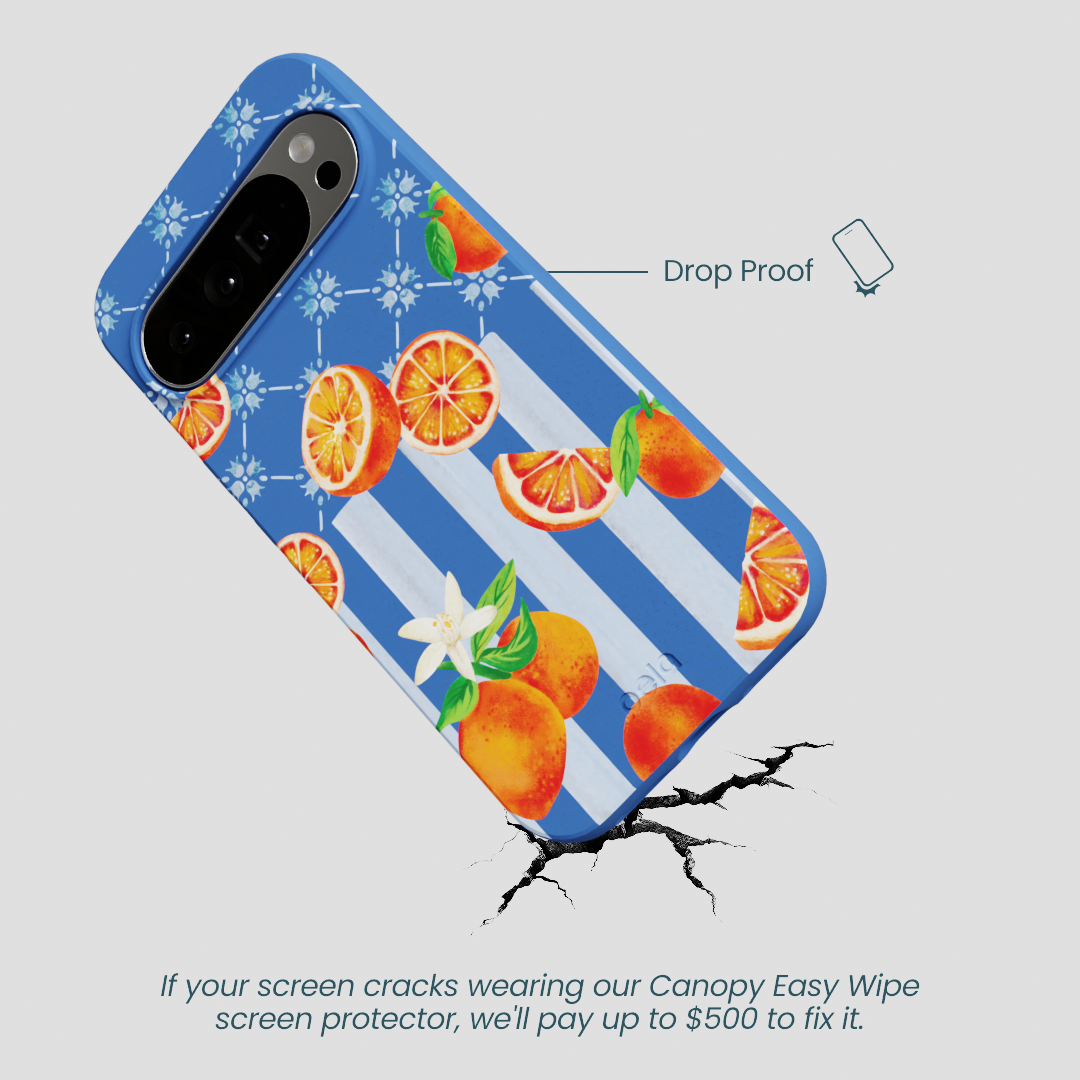 Electric Blue Tarocco Orange Tile Google Pixel 10 Pro XL Case