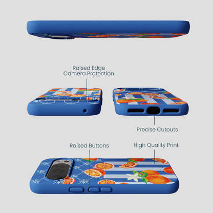 Electric Blue Tarocco Orange Tile Google Pixel 10/10 Pro Case
