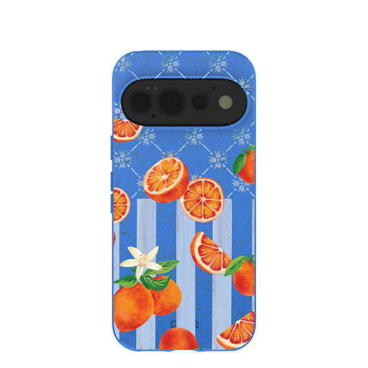 Electric Blue Tarocco Orange Tile Google Pixel 11 Pro Case