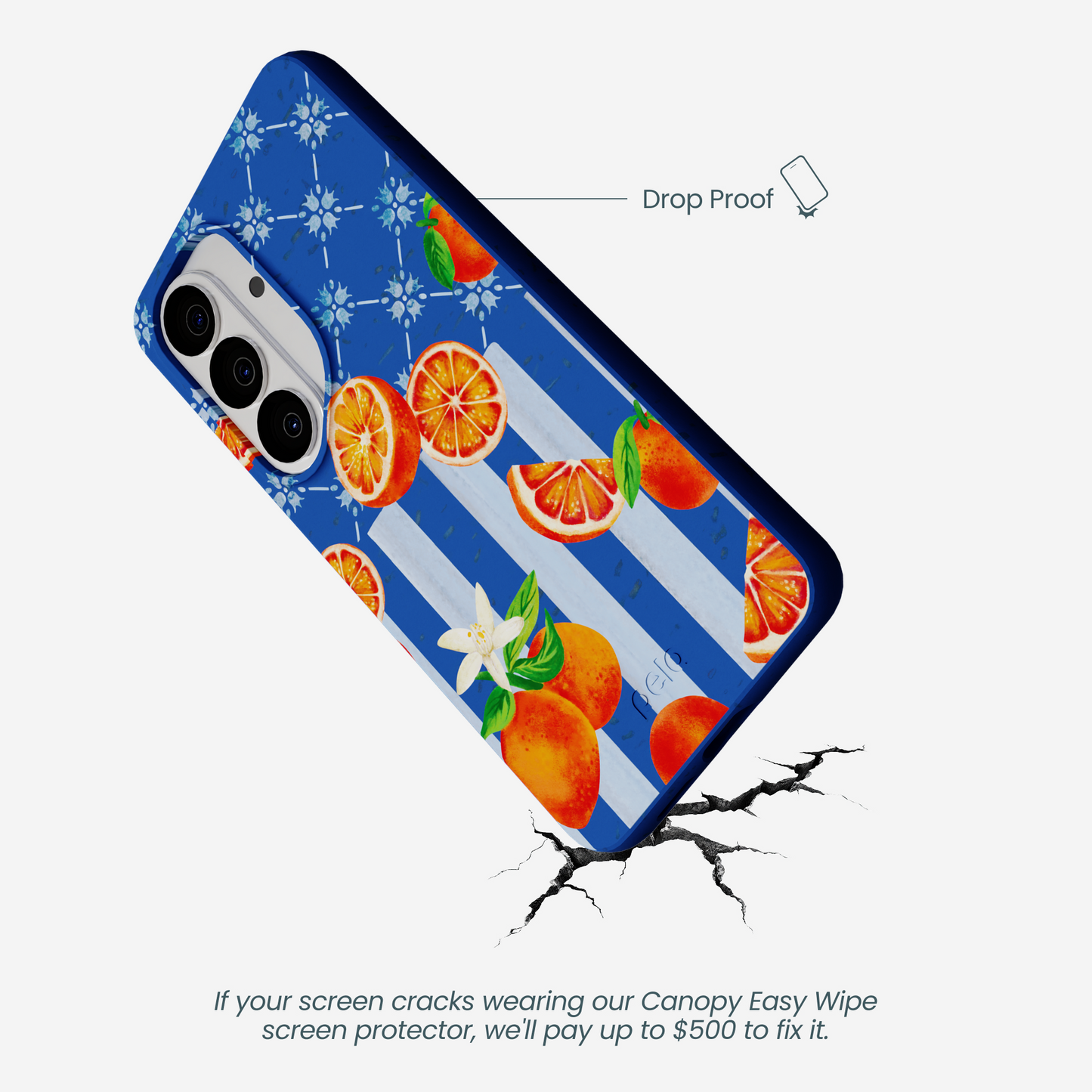 Electric Blue Tarocco Orange Tile Samsung Galaxy S26 Case