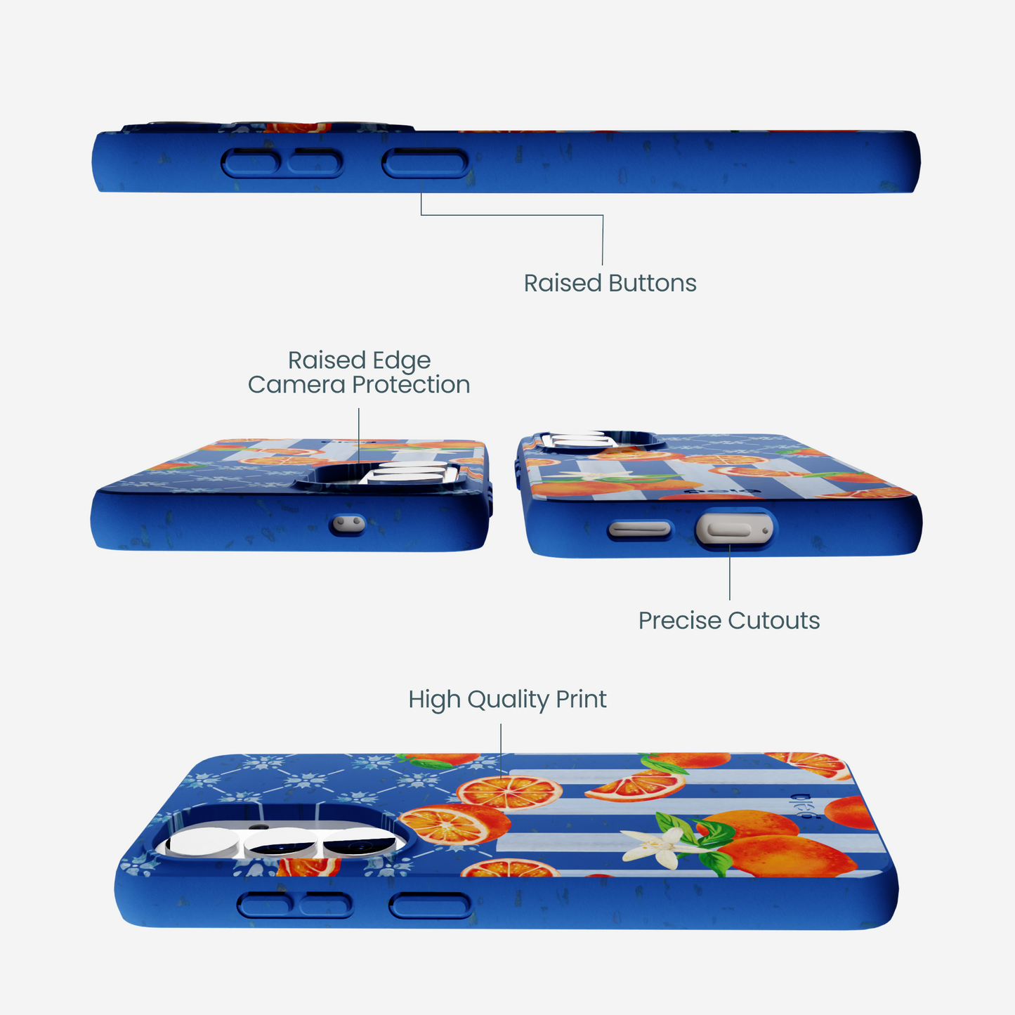Electric Blue Tarocco Orange Tile Samsung Galaxy S26 Case