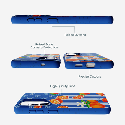 Electric Blue Tarocco Orange Tile Samsung Galaxy S26 Case