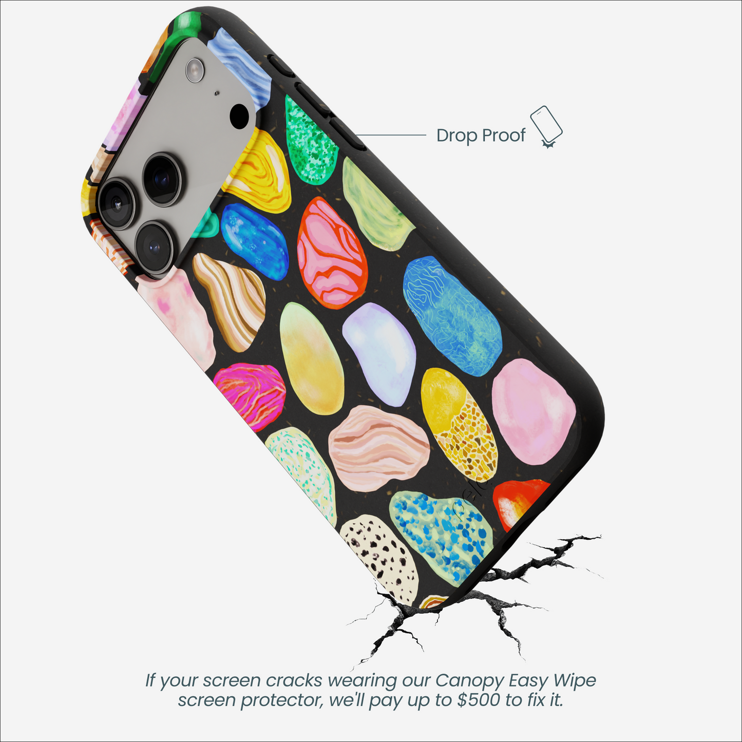 Black Terra Gems iPhone 17 Pro Max Case