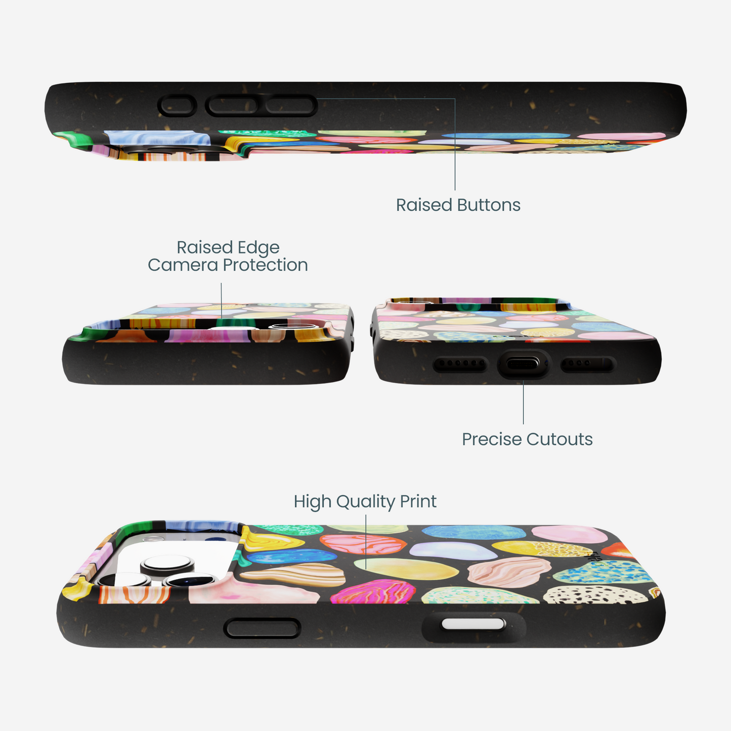 Black Terra Gems iPhone 17 Pro Max Case