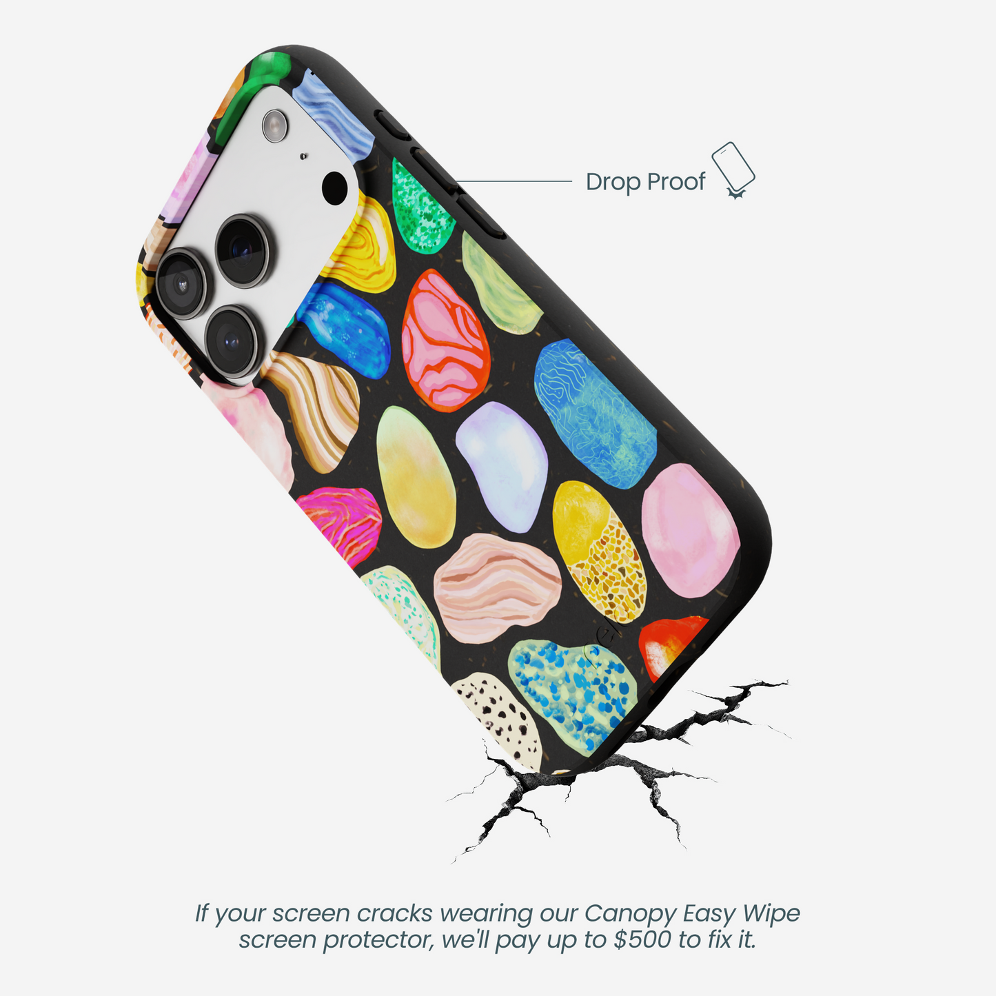 Black Terra Gems iPhone 17 Pro Case