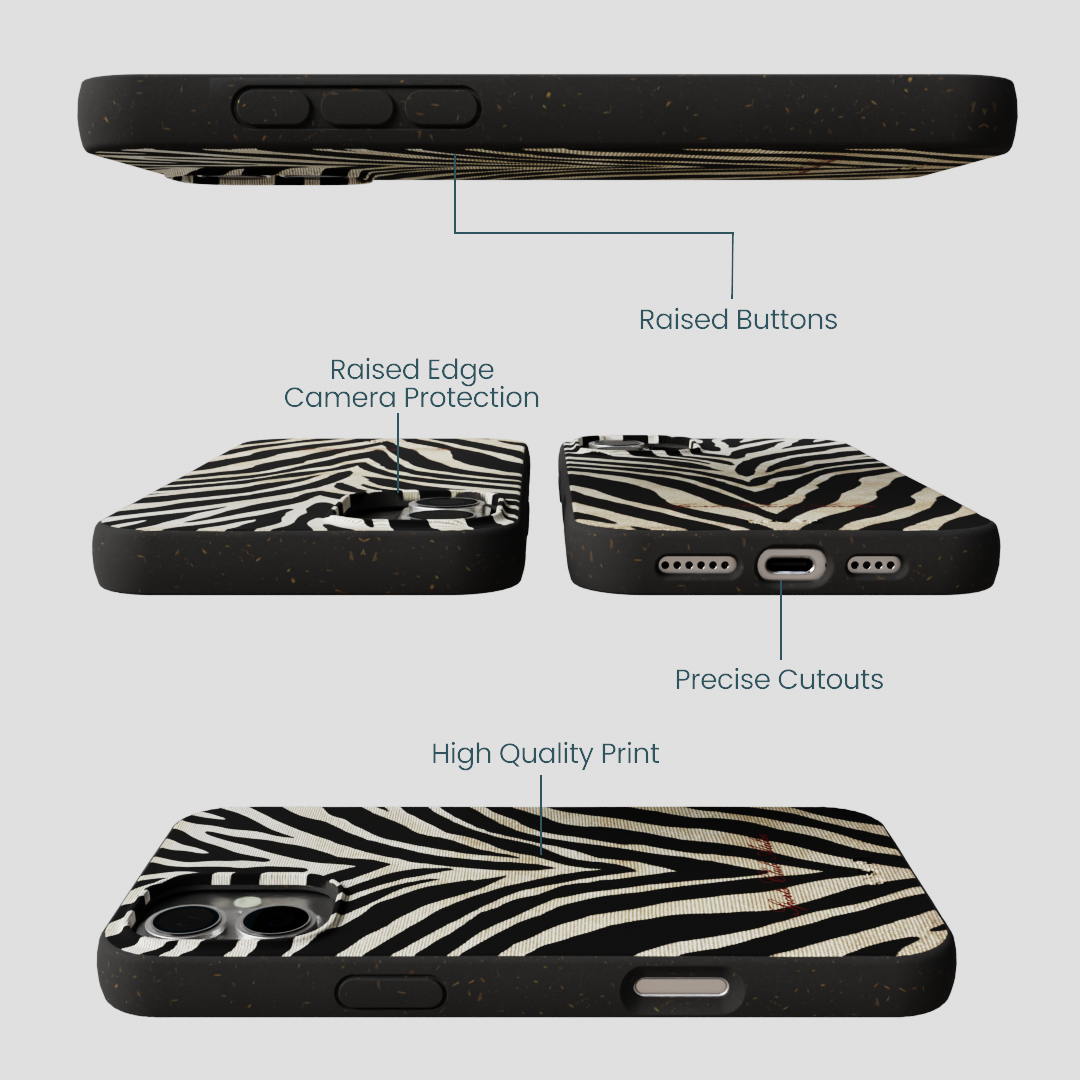 Black The Striped Officials iPhone 16 Plus Case