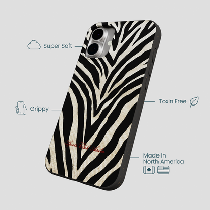 Black The Striped Officials iPhone 16 Plus Case