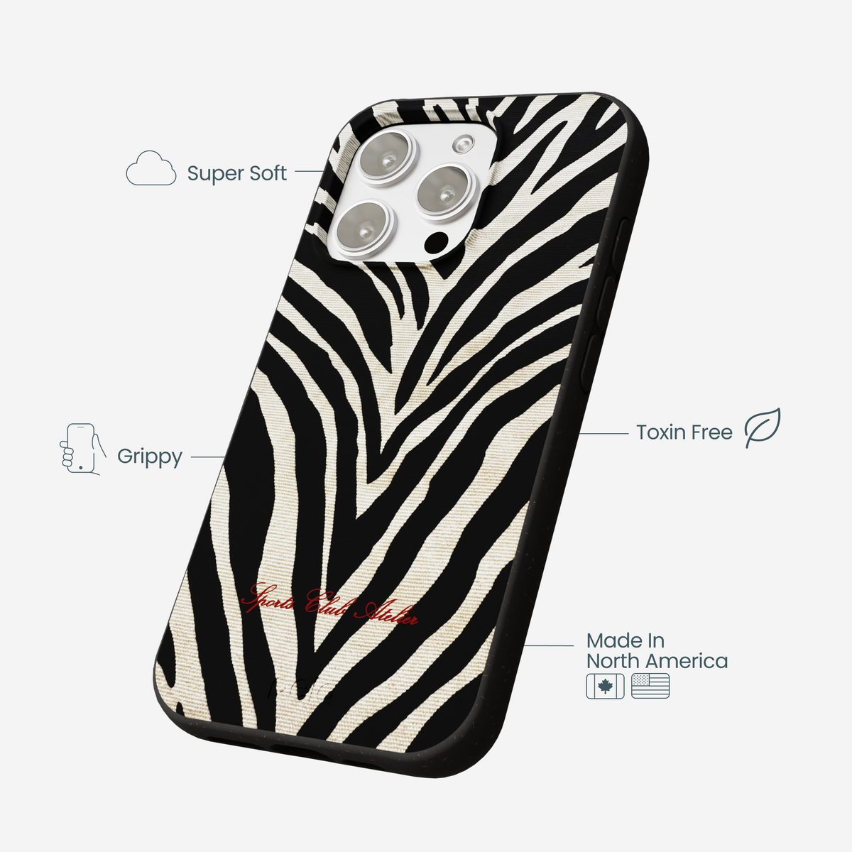 Black The Striped Officials iPhone 16 Pro Max Case