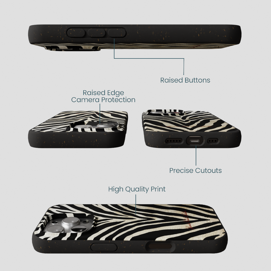 Black The Striped Officials iPhone 16 Pro Case
