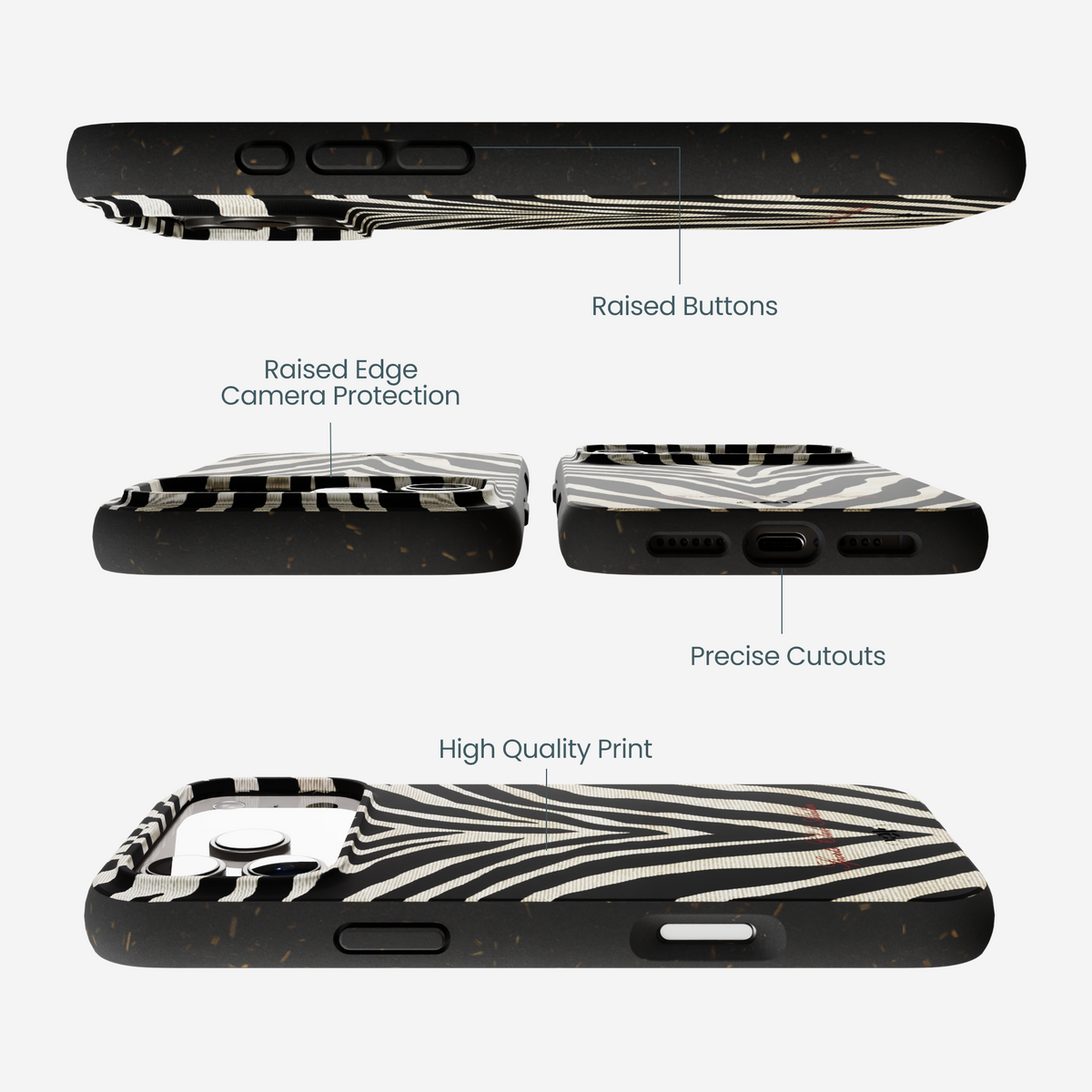 Black The Striped Officials iPhone 17 Pro Max Case