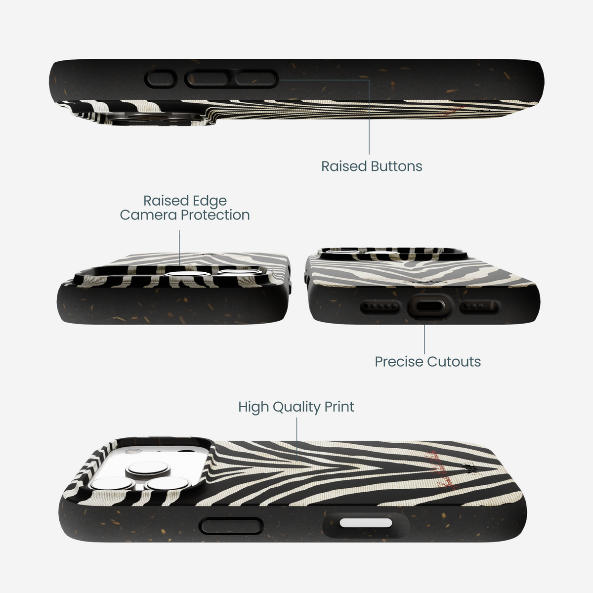 Black The Striped Officials iPhone 17 Pro Case