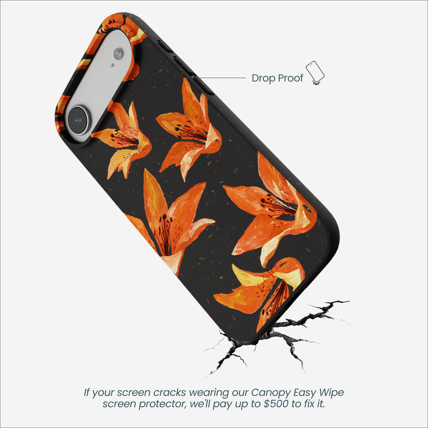 Black Tiger Lily iPhone Air Case