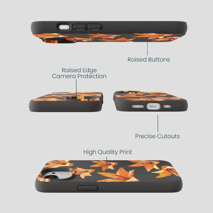 Black Tiger Lily iPhone 16e/17e Case