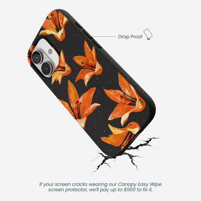 Black Tiger Lily iPhone 17 Case