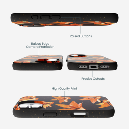 Black Tiger Lily iPhone 17 Case
