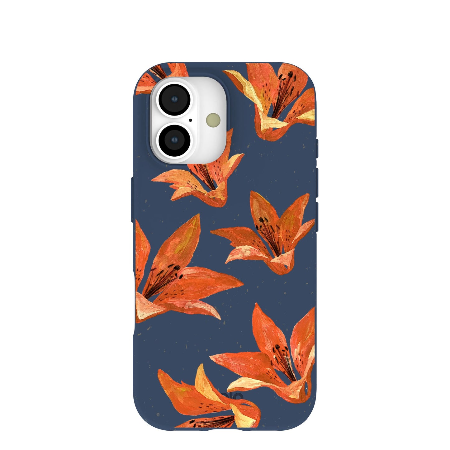 Navy Blue Tiger Lily iPhone 17 Case