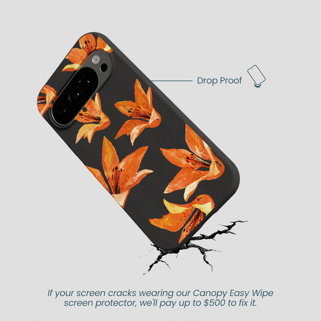 Black Tiger Lily Google Pixel 10/10 Pro Case