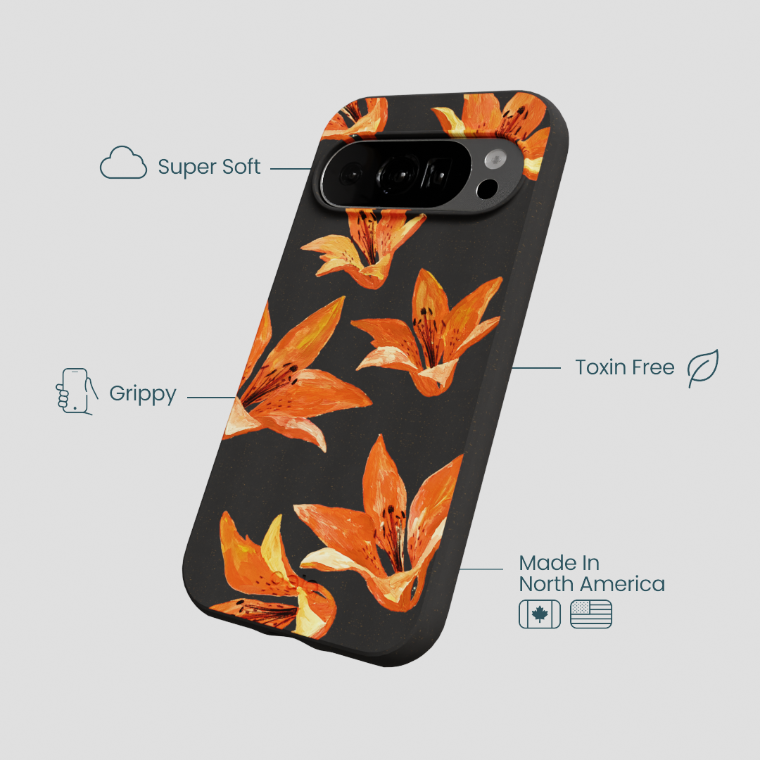 Black Tiger Lily Google Pixel 10/10 Pro Case