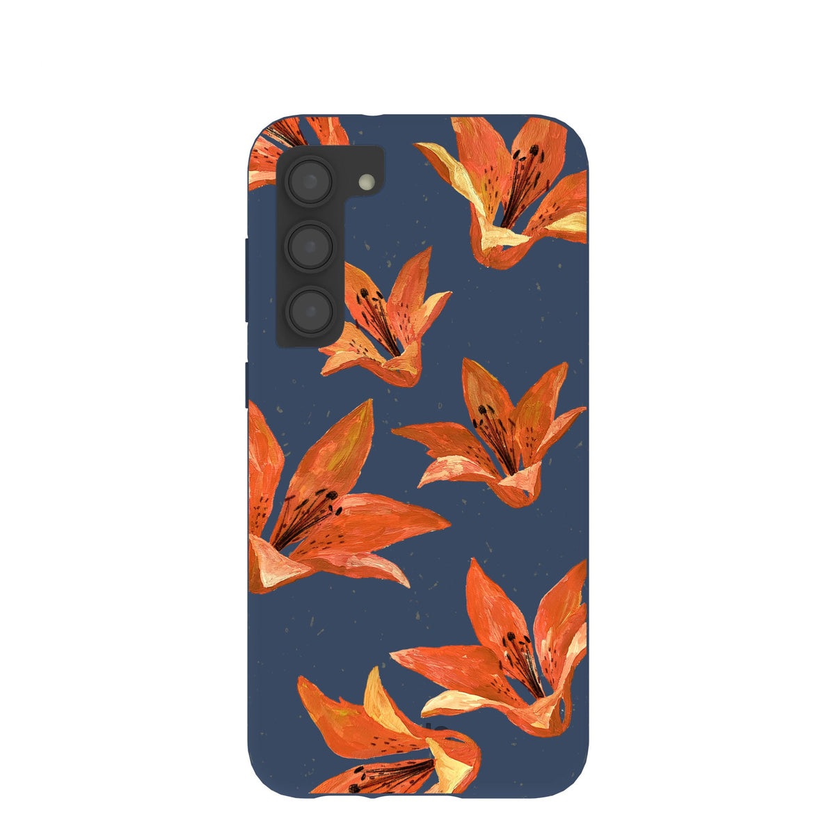 Navy Blue Tiger Lily Samsung Galaxy S23+(Plus) Case