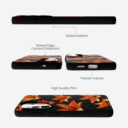 Black Tiger Lily Samsung Galaxy S26 Case