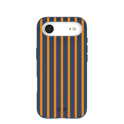 Navy Blue Tiger Tail Stripes iPhone Air Case