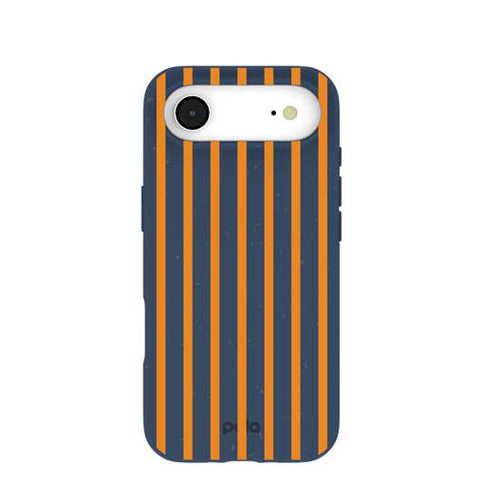 Navy Blue Tiger Tail Stripes iPhone Air Case