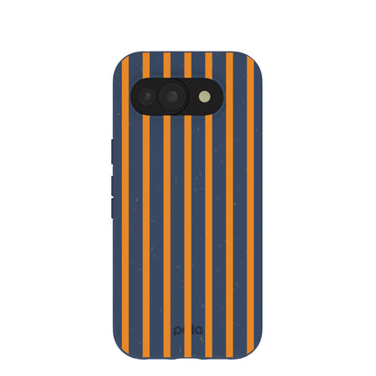 Navy Blue Tiger Tail Stripes Google Pixel 10a Case