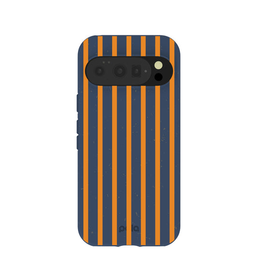 Navy Blue Tiger Tail Stripes Google Pixel 10/10 Pro Case