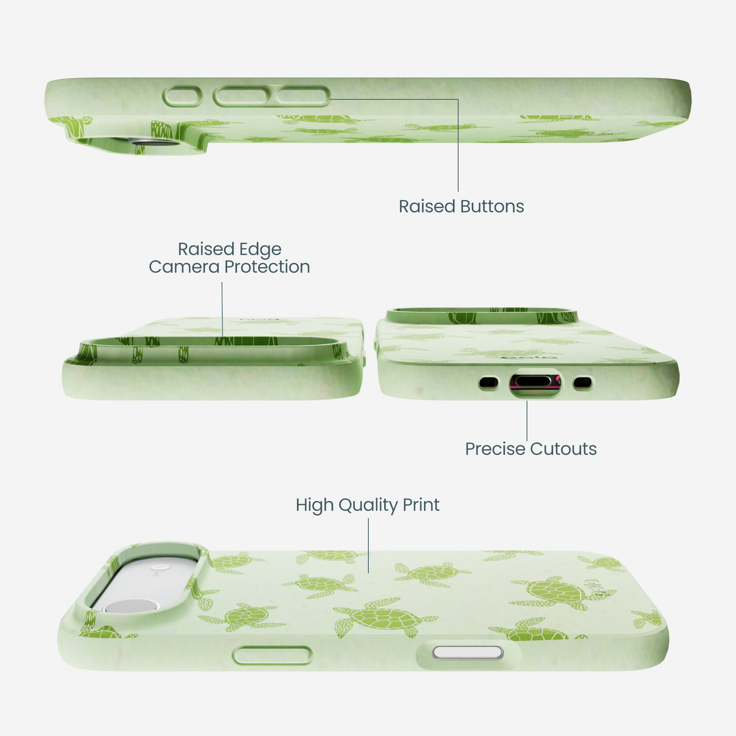 Sage Green Tiny Turtles iPhone Air Case