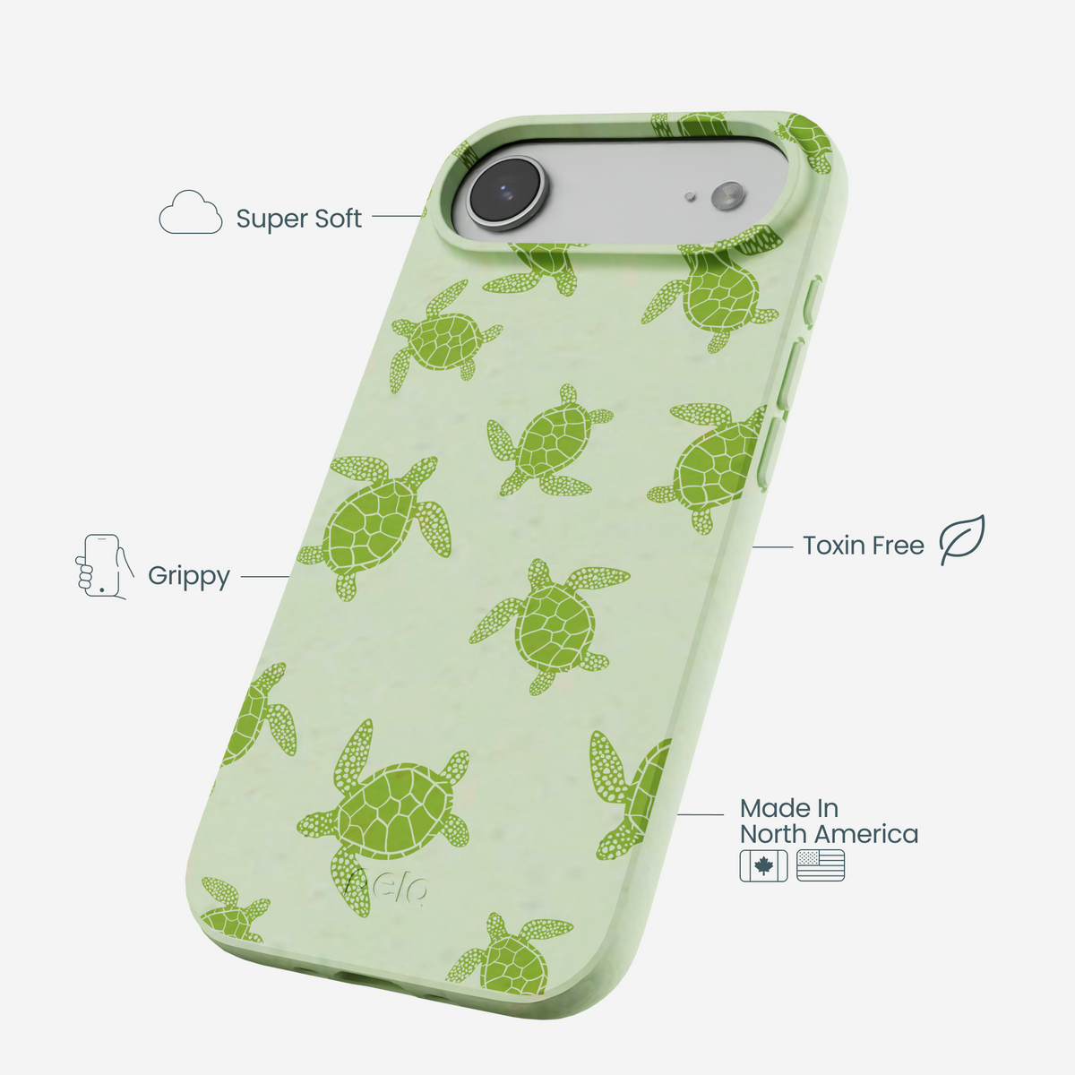 Sage Green Tiny Turtles iPhone Air Case