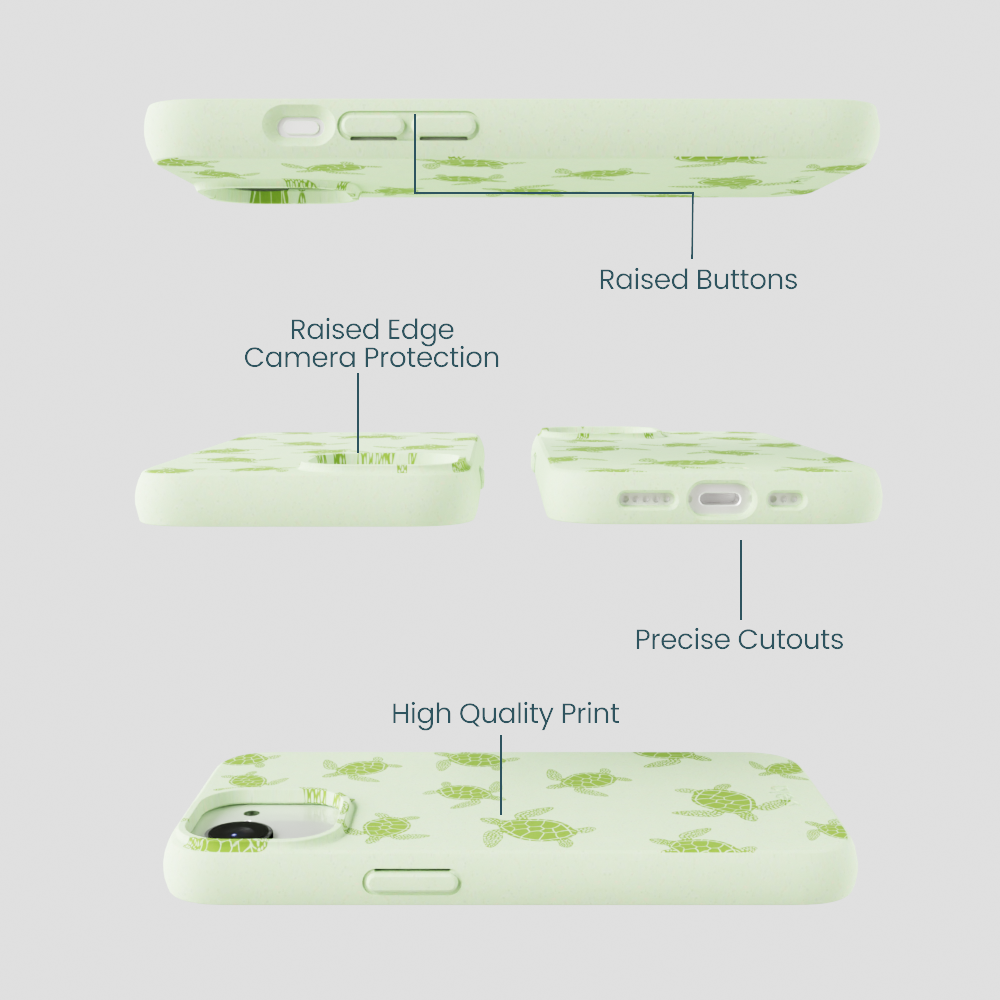 Sage Green Tiny Turtles iPhone 16e/17e Case