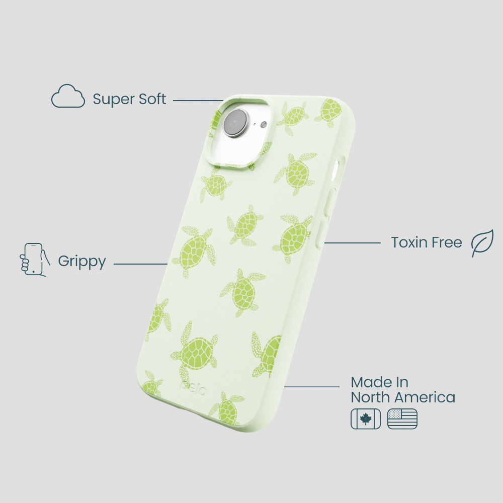Sage Green Tiny Turtles iPhone 16e/17e Case