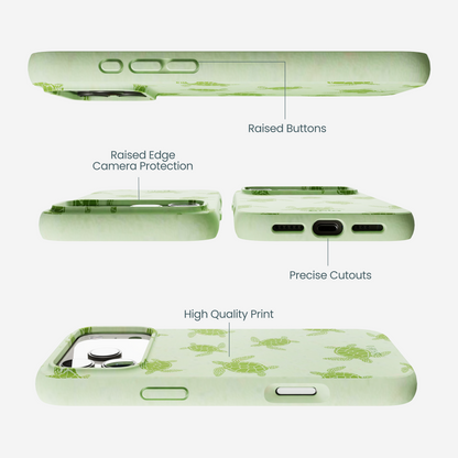 Sage Green Tiny Turtles iPhone 17 Pro Max Case