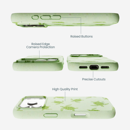 Sage Green Tiny Turtles iPhone 17 Pro Case