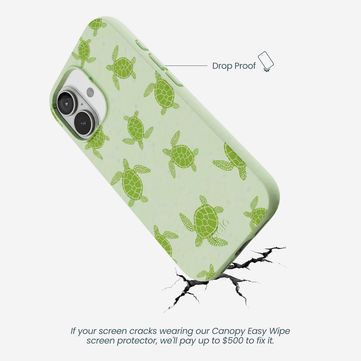Sage Green Tiny Turtles iPhone 17 Case