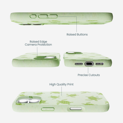 Sage Green Tiny Turtles iPhone 17 Case