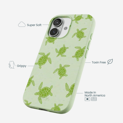 Sage Green Tiny Turtles iPhone 17 Case