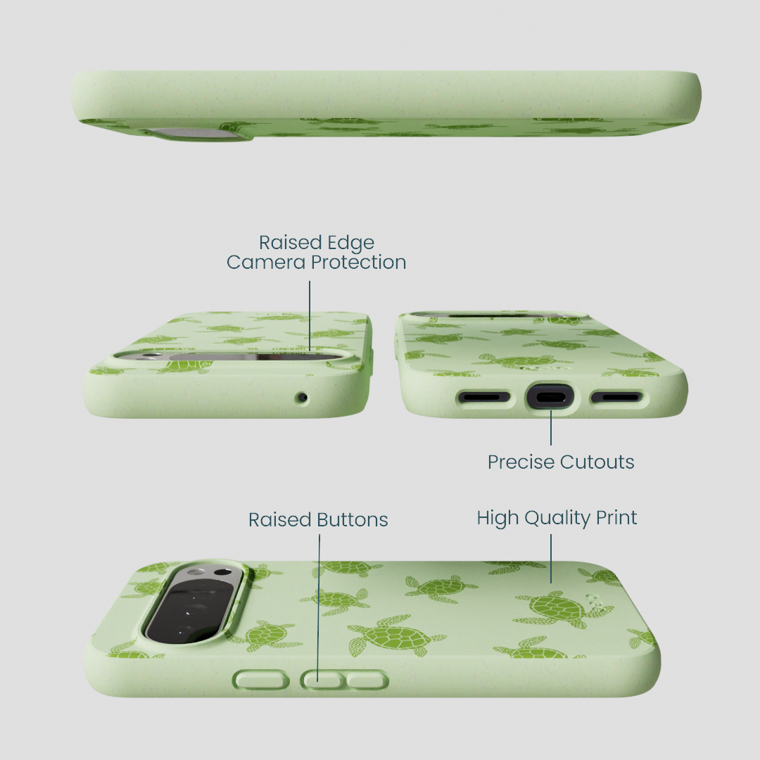 Sage Green Tiny Turtles Google Pixel 10 Pro XL Case