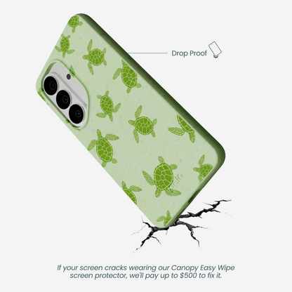 Sage Green Tiny Turtles Samsung Galaxy S26 Case