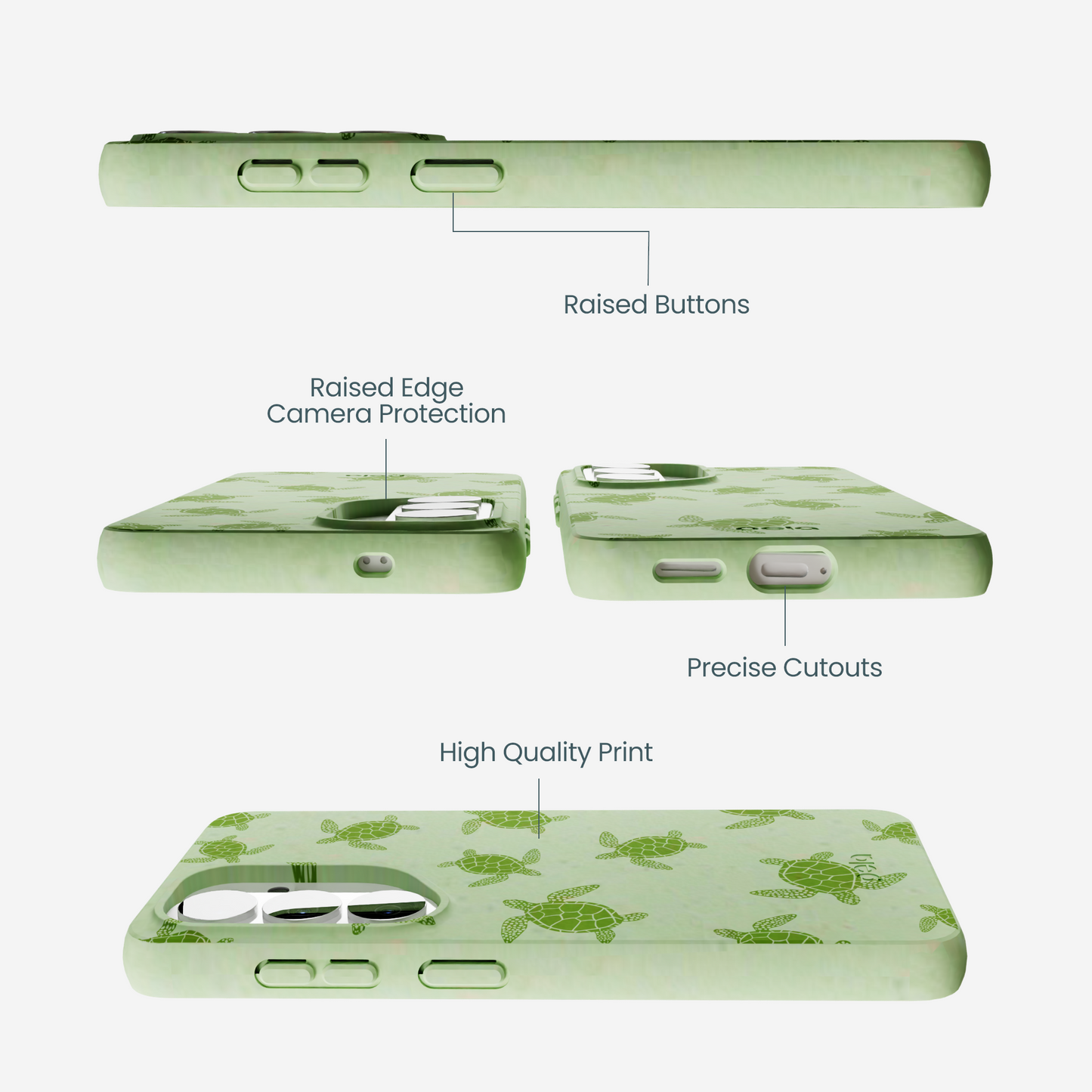 Sage Green Tiny Turtles Samsung Galaxy S26 Case