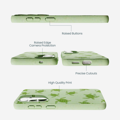 Sage Green Tiny Turtles Samsung Galaxy S26 Case