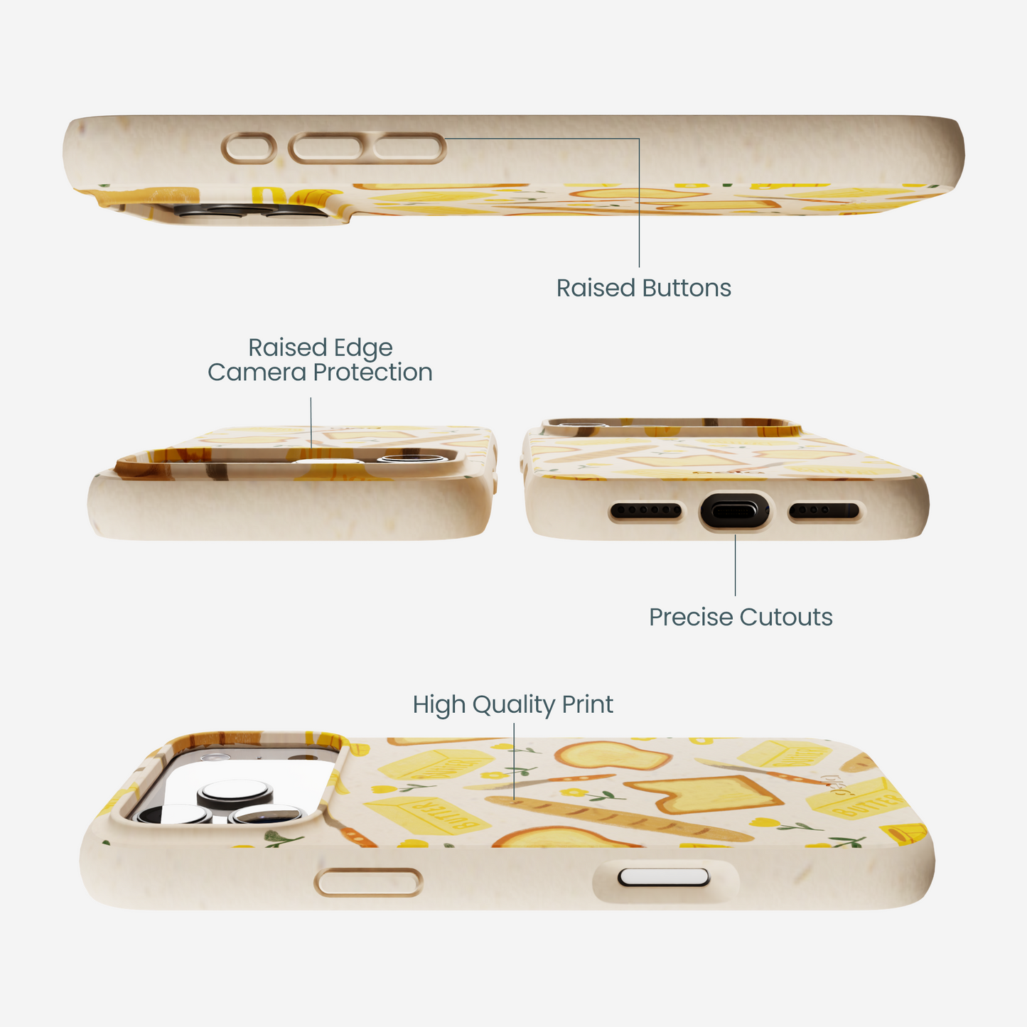 Seashell Toast Garden iPhone 17 Pro Max Case