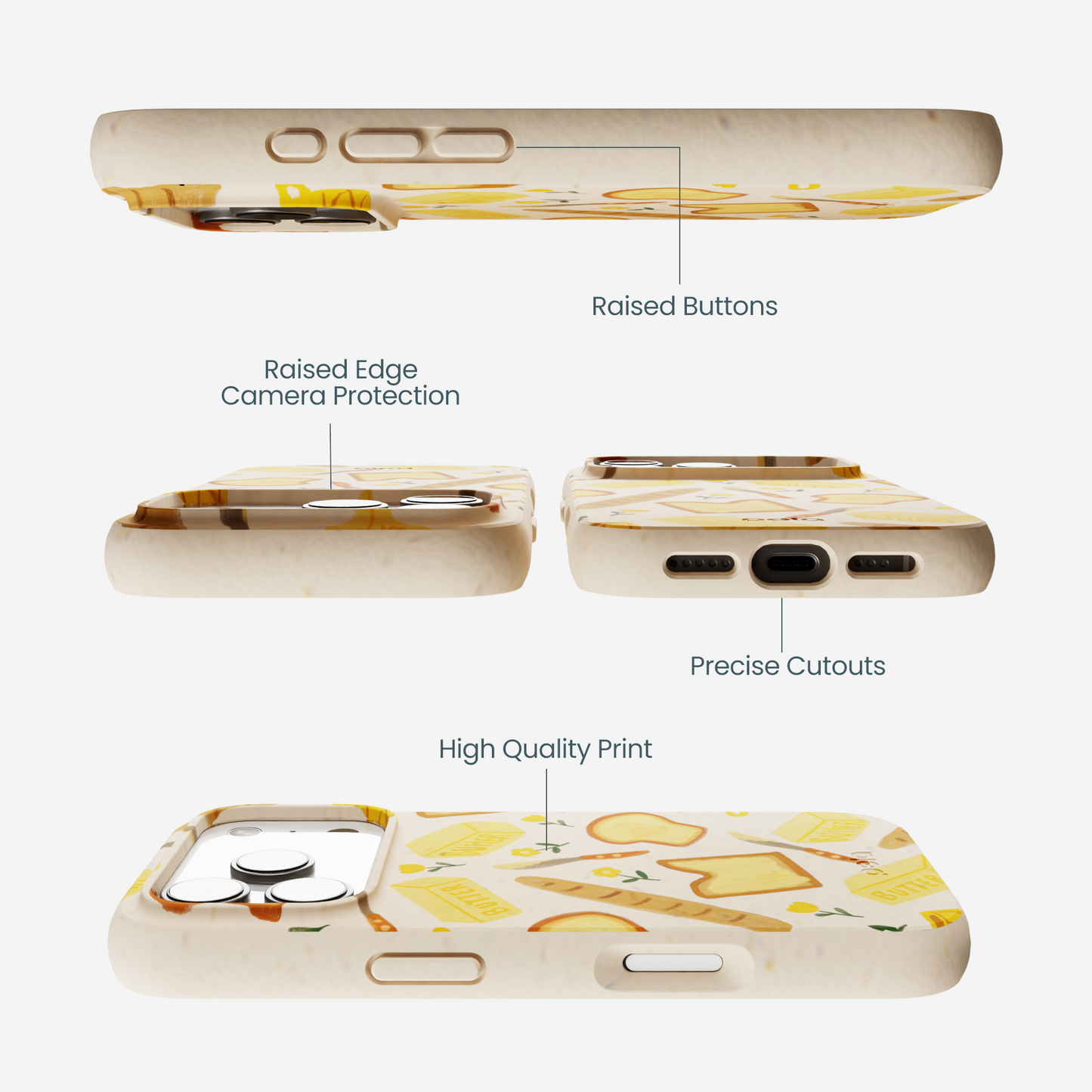 Seashell Toast Garden iPhone 17 Pro Case