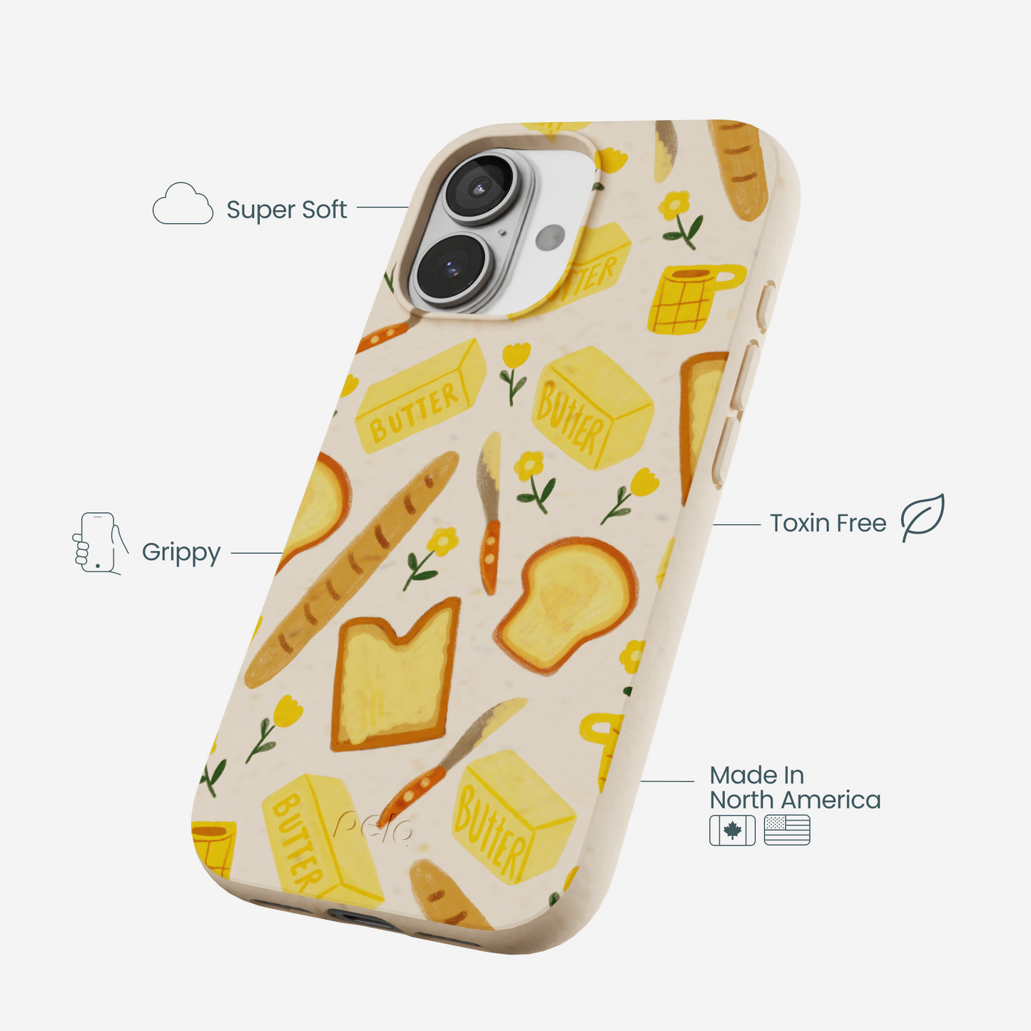 Seashell Toast Garden iPhone 17 Case